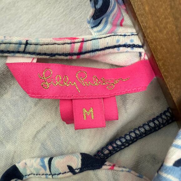 Lilly Pulitzer Dani It's For Shore High Tide Sleeveless Dress Size Medium - Picture 5 of 5